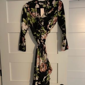 Floral Maternity wrap dress